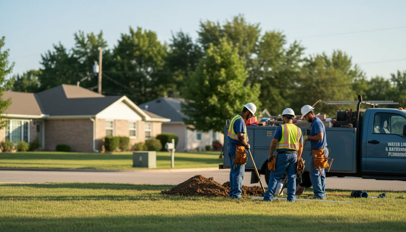 Residential water line and bathroom plumbing service in Fallon, MT